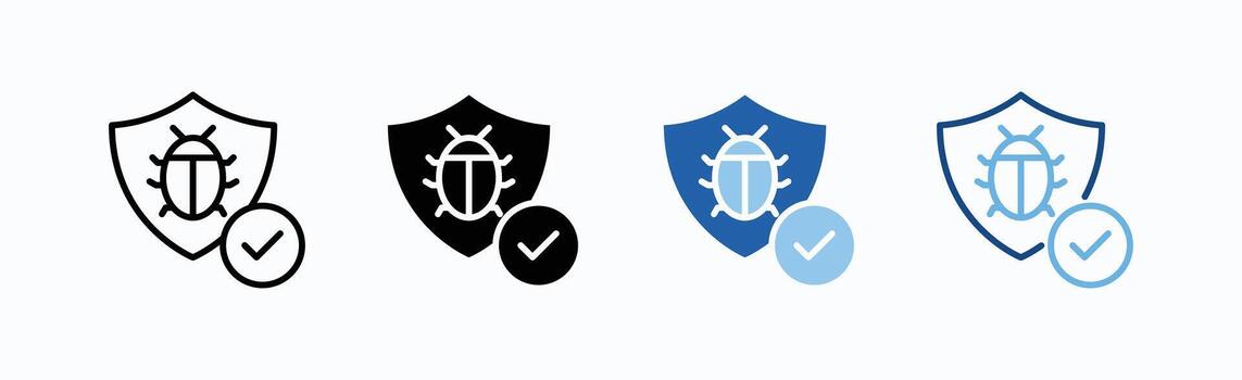 Antivirus Icon Sheet Multiple Style vector