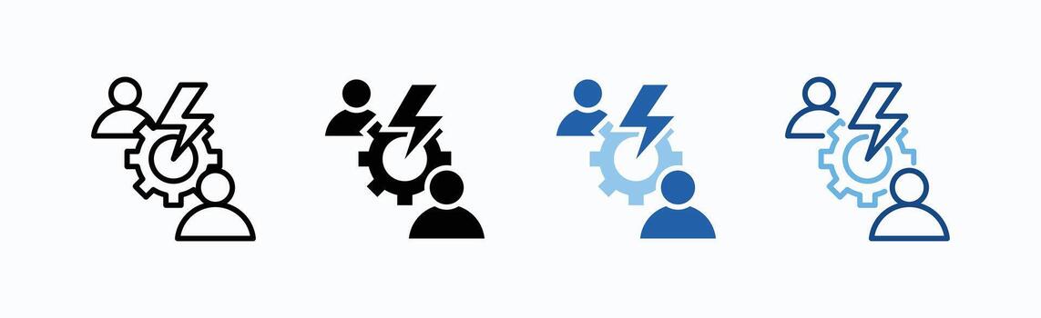 Conflict Resolution Icon Sheet Multiple Style vector