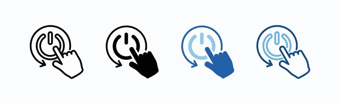 Restart Icon Sheet Multiple Style vector