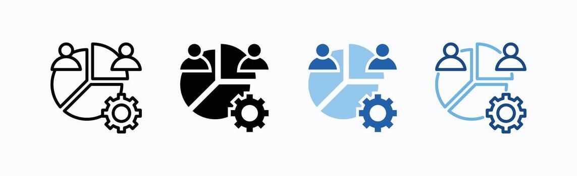 segmentación icono sábana múltiple estilo vector