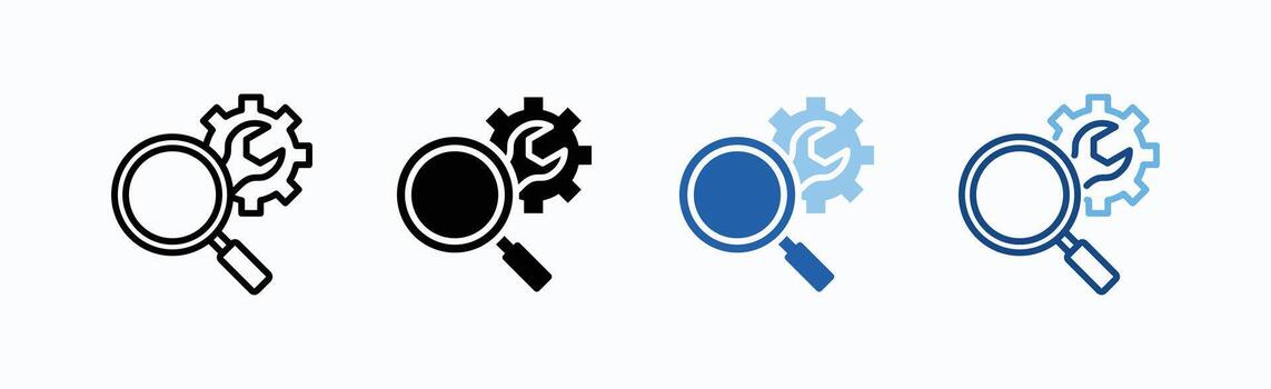 Talent Search Icon Sheet Multiple Style vector