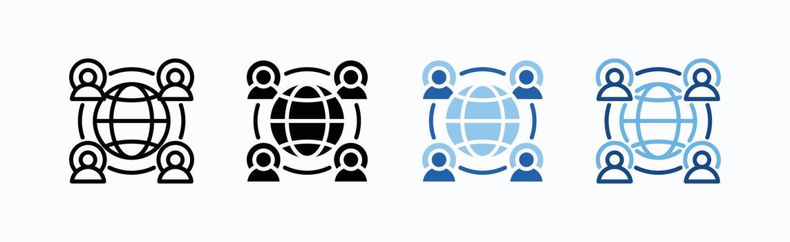 Social Network Icon Sheet Multiple Style vector