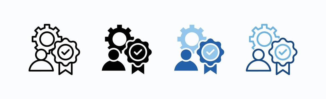 Proficiency Icon Sheet Multiple Style vector
