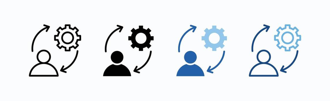 Approach Icon Sheet Multiple Style vector