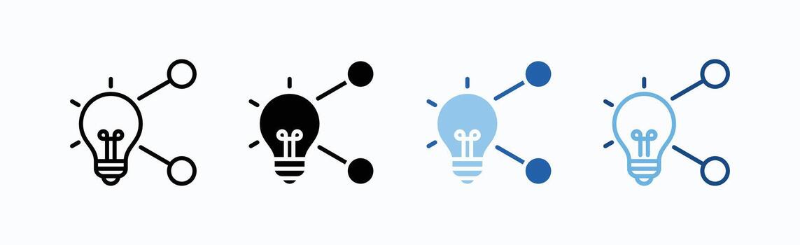 Sharing Icon Sheet Multiple Style vector