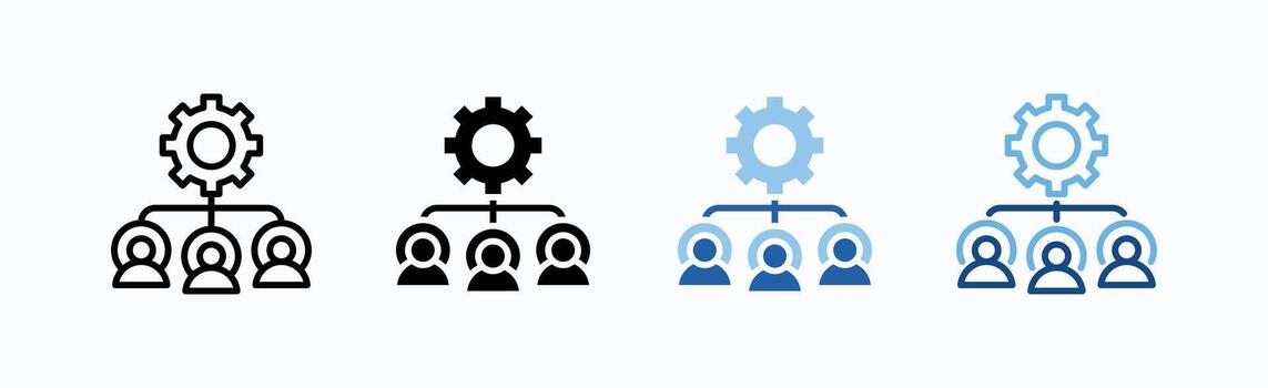 User Management Icon Sheet Multiple Style vector