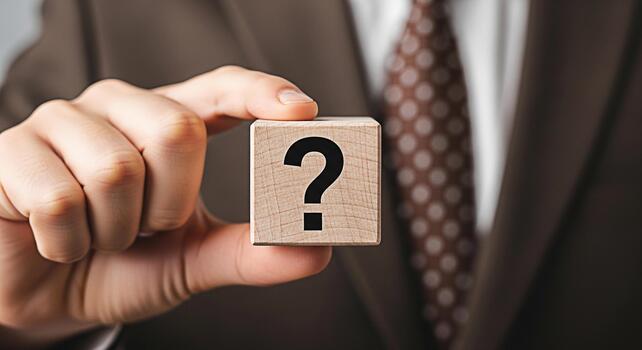 Question mark block uncertainty doubt problem solution answer decision choice confusion inquiry quiz test survey dilemma puzzle challenge idea photo