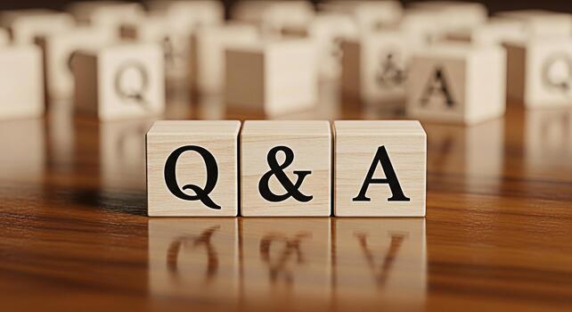 Wooden blocks displaying Q A on a polished wooden surface representing questions and answers in a learning environment fostering curiosity and knowledge acquisition through interactive dialogue and in photo