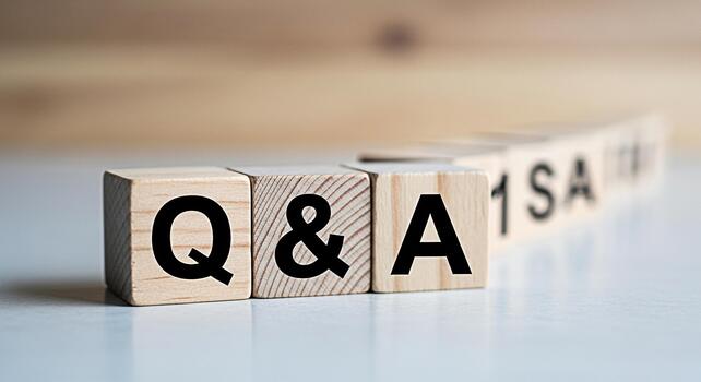 Wooden blocks displaying Q A on a bright surface symbolizing questions and answers knowledge exchange and interactive learning in a clean and modern environment fostering understanding and clarity photo