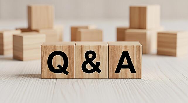 Wooden blocks displaying Q A on a white wooden surface representing questions and answers knowledge sharing and information exchange in a clean and minimalist setting promoting clarity and understandi photo
