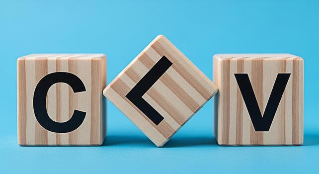 Conceptual wooden blocks displaying CLV on a blue background representing Customer Lifetime Value emphasizing business strategy and customer relationship management for longterm success and profitabil photo