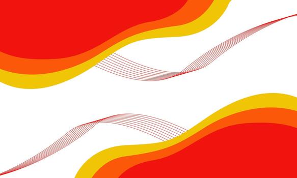 Abstract Red and Yellow Wavy Background Design. vector