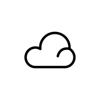 un limpio, minimalista contorno de un nube, Perfecto para digital o impresión diseño proyectos negocio y administración soltero línea icono ui diseño. vector