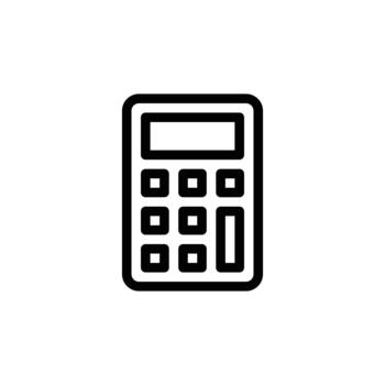 un minimalista línea Arte icono representando un calculadora, ideal para digital interfaces y aplicaciones negocio y administración soltero línea icono ui diseño. vector