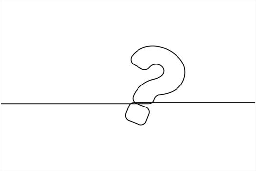 pregunta marca lineal blanco antecedentes. soltero continuo línea Arte dibujo de icono estilo pregunta marca vector