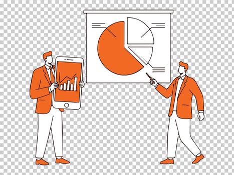 Business Data Analysis Team Collaboration, Reporting. vector