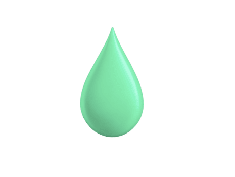 mynta grön vatten släppa glansig isolerat på transparent bakgrund 3d tolkning minimal stil rena modern abstrakt enda objekt friskhet lugna känsla png