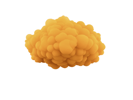 arancia astratto nube forma, morbido arrotondato modulo, isolato su trasparente sfondo, moderno 3d rendering, giocoso e creativo disegno, adatto per digitale arte, allegro e fantasioso umore png