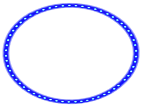 raggiante blu circolare telaio con luminosa guidato leggero effetto, isolato su trasparente sfondo, moderno futuristico disegno, adatto per digitale decorazione, tecnologia, o sci fi a tema progetti png
