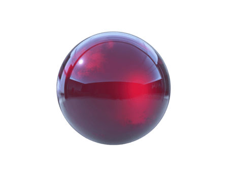 lucido rosso bicchiere sfera con riflessivo superficie, isolato su trasparente sfondo, mostrando liscio struttura e moderno stile, adatto per digitale design o 3d interpretazione progetti png