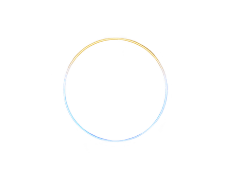 Iridescent soap bubble ring circular shape colorful spectrum isolated on transparency background abstract minimal design glowing delicate transparent clean shiny png