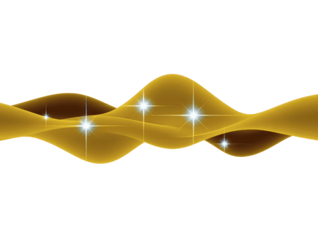 gyllene Vinka abstrakt bakgrund med lysande ljus effekter, slät strömmande rader, och gnistrande slingor på transparent bakgrund, skapande modern och elegant design png