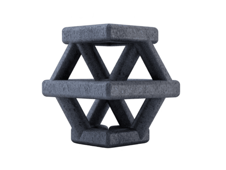 hexagonal géométrique structure avec moderne, industriel style, avec foncé pierre texture et ouvert cadre, adapté pour architectural conception ou 3d la modélisation inspiration png