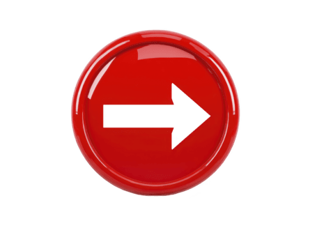 rood ronde knop met glanzend oppervlakte en zwart Rechtsaf pijl symbool, geïsoleerd Aan transparant achtergrond, gebruikt voor navigatie, richting, of koppel ontwerp, overbrengen modern en dynamisch voelen png