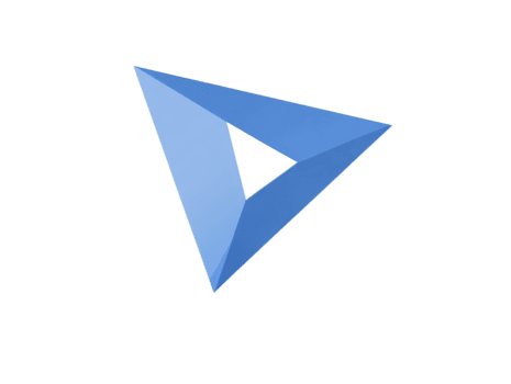 blå triangel- prisma med ihålig Centrum, geometrisk form, modern abstrakt design, isolerat på genomskinlighet bakgrund, minimal stil, rena rader, kreativ begrepp png