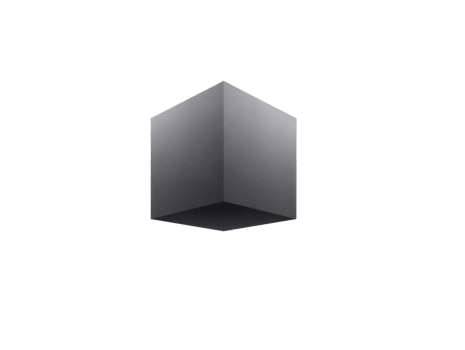 mörk grå geometrisk kub flytande på transparent bakgrund, minimalistisk modern design, 3d tolkning, lämplig för abstrakt, teknologi, eller arkitektonisk begrepp png