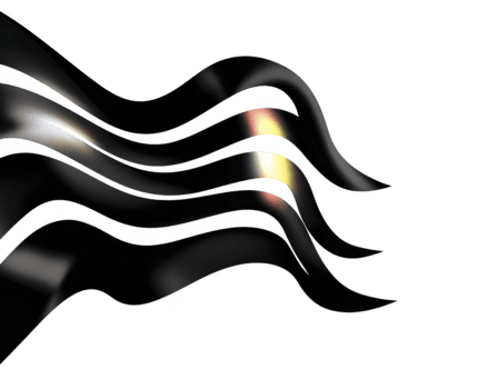 abstrakt svart vågig rader med mjuk färgrik ljus reflektioner på transparent bakgrund, modern digital konst design, dynamisk strömmande former skapa trogen och kreativ humör png