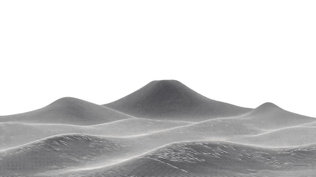 resumen 3d paisaje con suave blanco estructura metálica colinas y valles en transparente fondo, moderno digital terreno diseño, futurista y minimalista estilo png