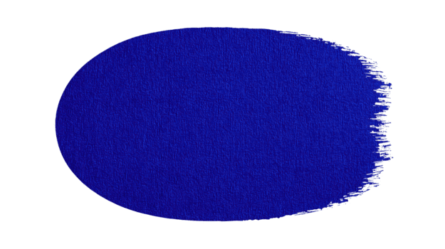 Blue paint brush stroke textured circle abstract art isolated on transparent background vibrant color creative design element artistic expression modern style bold and dynamic png