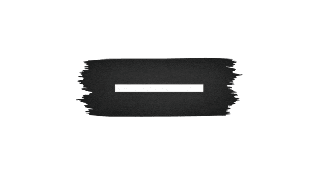 Black brush stroke background with centered white horizontal line, minimalist design, modern abstract art, simple and bold, suitable for graphic design or web elements png