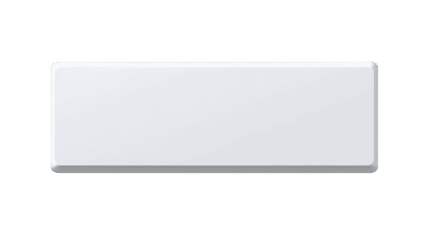 Rectangular white blank sign with rounded corners, isolated on transparent background, suitable for text or logo placement, clean and minimal design, modern and versatile for various uses png