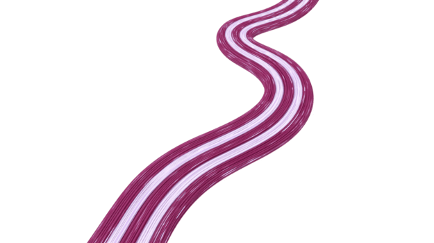 böjd rosa och vit abstrakt linje med slät strömmande rörelse, isolerat på transparent bakgrund, modern digital konst design, kreativ och dynamisk, lämplig för bakgrunder eller grafisk projekt png