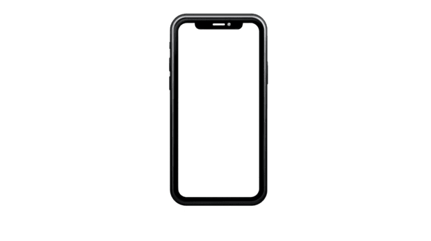 nero smartphone telaio moderno mobile dispositivo isolato su trasparente sfondo minimo design tecnologia concetto vuoto schermo digitale comunicazione elegante e contemporaneo stile png