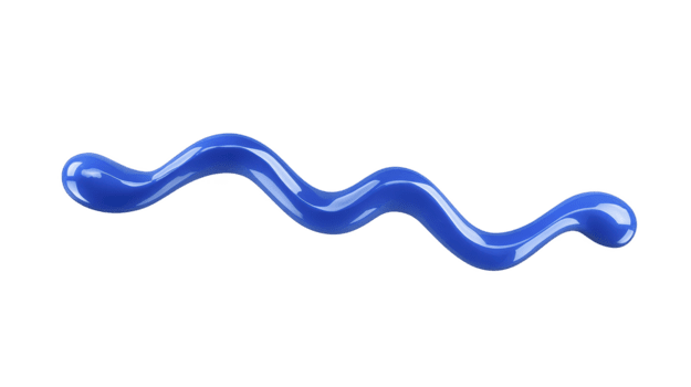 blå vågig linje abstrakt form glansig textur isolerat på transparent bakgrund modern design element kreativ dekoration lekfull och dynamisk lämplig för digital konst projekt png