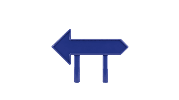 blauw pijl teken links richting geïsoleerd Aan transparant achtergrond gemakkelijk ontwerp navigatie de begeleiding minimaal stijl nuttig voor web of afdrukken projecten png