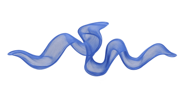 blå abstrakt Vinka strömmande band dynamisk rörelse transparent textur modern design isolerat på genomskinlighet bakgrund kreativ konst elegant kurva digital illustration slät linje png