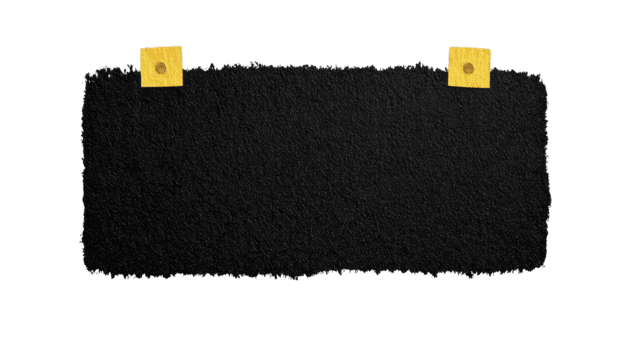 nero carta giallo nastro vuoto strutturato strappato bordo vuoto Nota Messaggio isolato sfondo nero strutturato carta con strappato bordi e Due giallo nastro pezzi superiore vuoto e isolato trasparente png