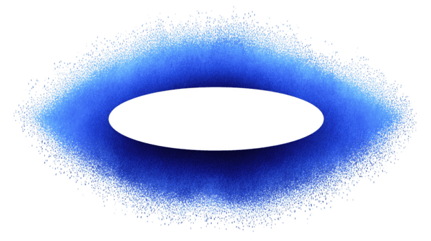 azul oval marco con suave degradado y dispersado partícula efecto, creando moderno resumen frontera en transparente fondo, adecuado para digital diseño, creativo proyectos, y gráfico superposiciones png