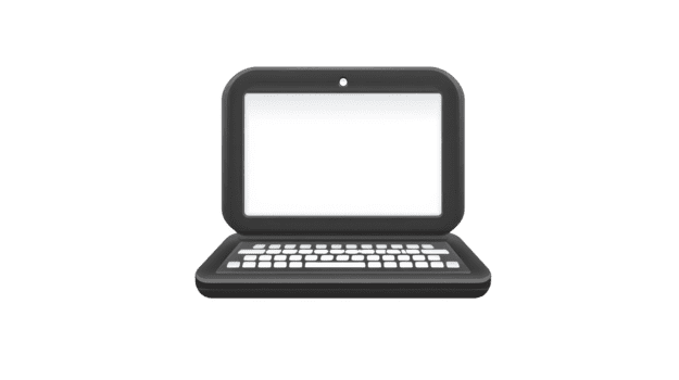 portable ordinateur avec Vide blanc écran noir Cadre et visible clavier isolé sur transparent Contexte moderne numérique dispositif pour travail étude ou la communication minimal et nettoyer conception png