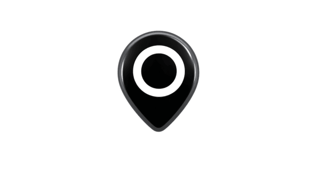 Preto localização PIN ícone simples mapa marcador símbolo isolado em transparente fundo moderno navegação ponteiro mínimo Projeto útil para viagem direção ou GPS interface png