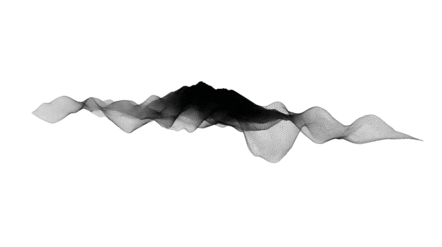 astratto nero e bianca onda, digitale maglia linea arte, moderno minimo disegno, tecnologia ispirato, liscio fluente forma, isolato su trasparente sfondo png