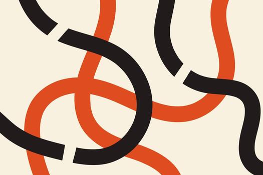 Abstract hand drawn lines background. Modern design template with chaotic curvy elements vector