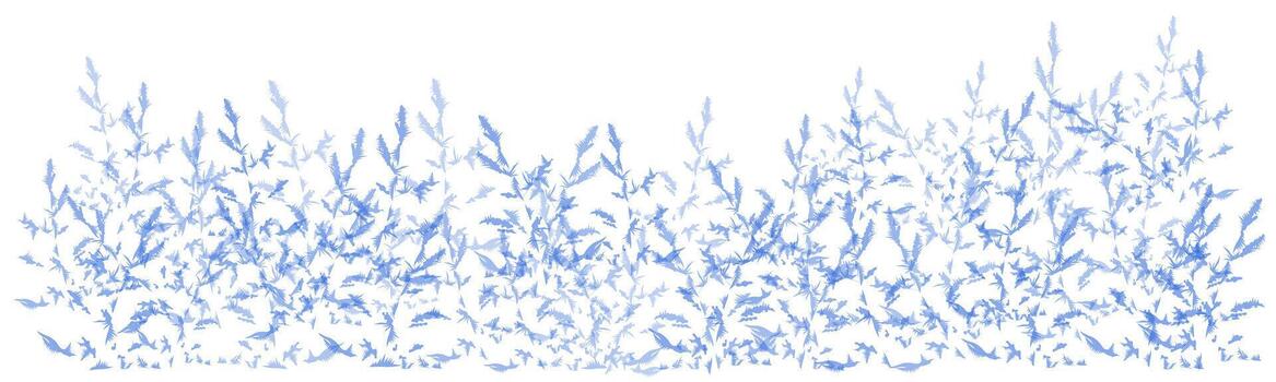 Snowflake frost patterns. Vivid ice crystal textures on clear glass window. Glacial. Frozen surface, snow flake structure, or freezing cold winter background. vector