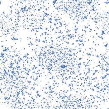 Abstract seamless pattern of blue colors. Many small blue paint splashes on white background. Minimalist background with different spots. Decorative design element for your design projects. vector