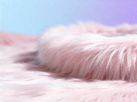 macro de suave pastel falso piel en rosado y blanco tonos, resumen fondo, Moda plano laico fondo, Disparo en difundido luz, creando un suave, soñador textura. foto