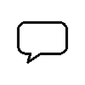 pixelado habla burbuja para transporte mensajes y atractivo en digital comunicación en línea vector